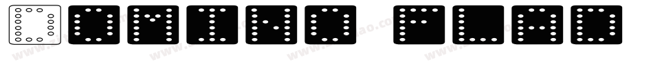 Domino flad kursiv omrids字体转换